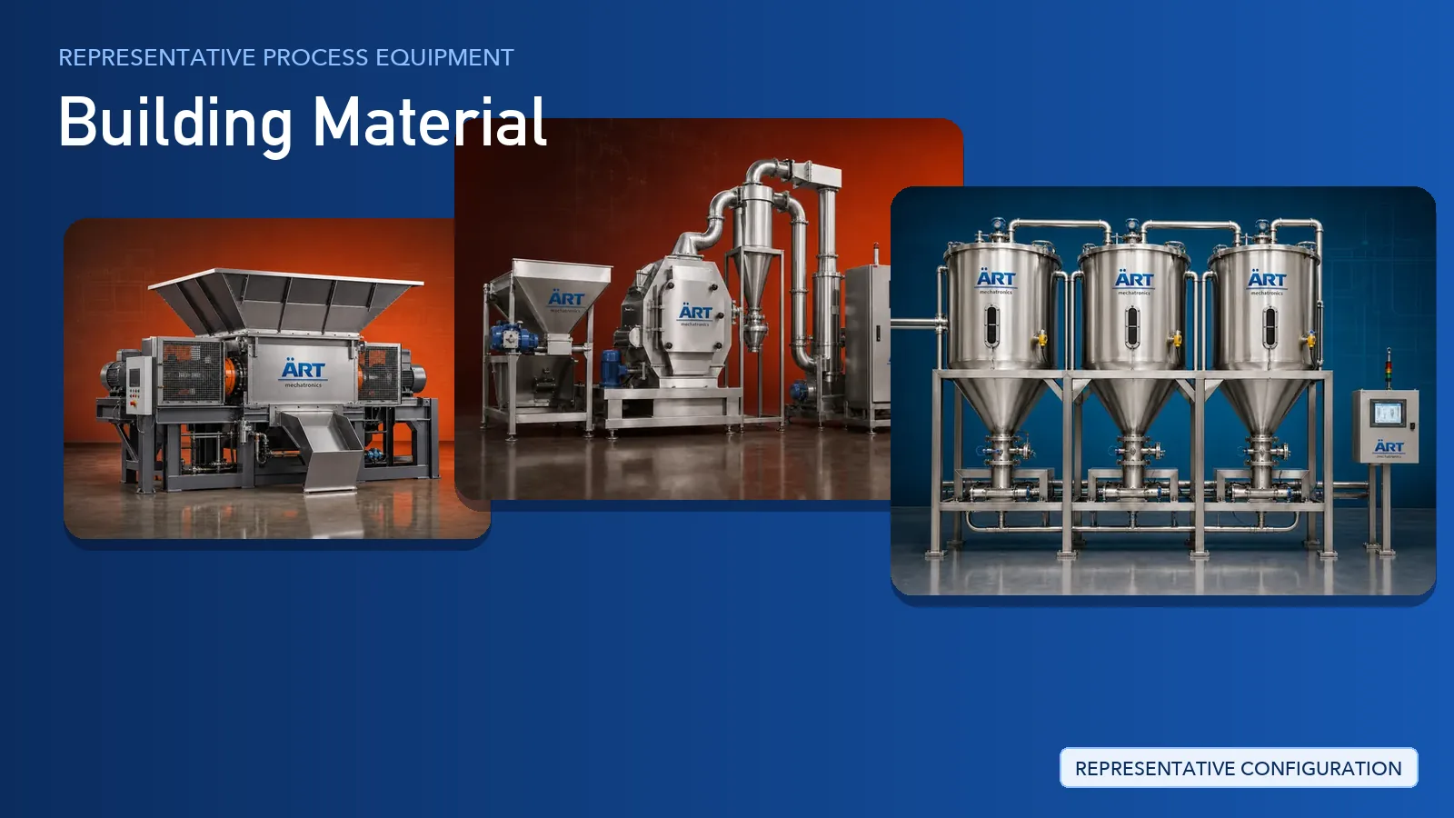 Representative Building Material process equipment by ART Mechatronics