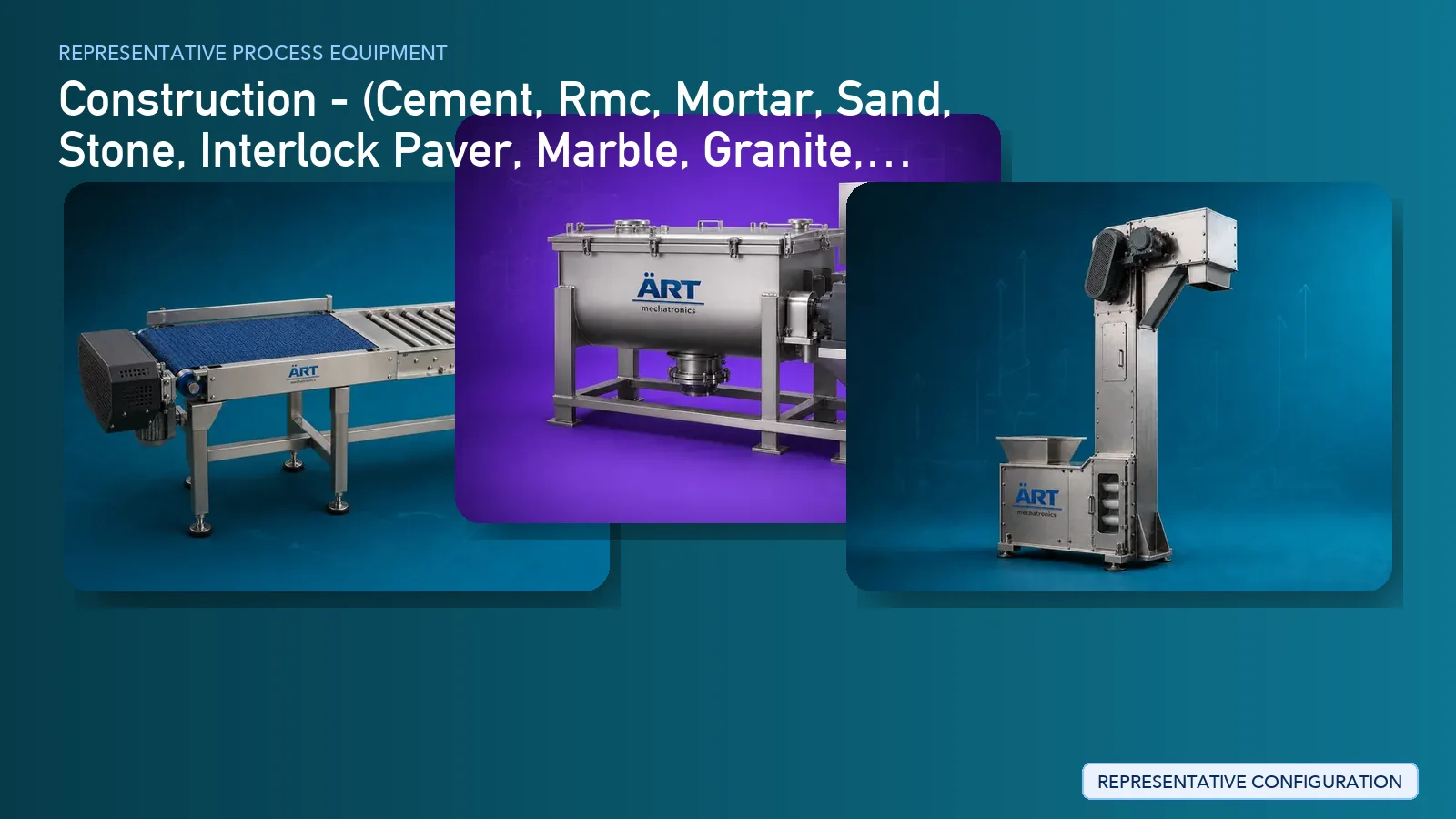 Representative Marble Processing Plant & Machinery Solutions process equipment by ART Mechatronics