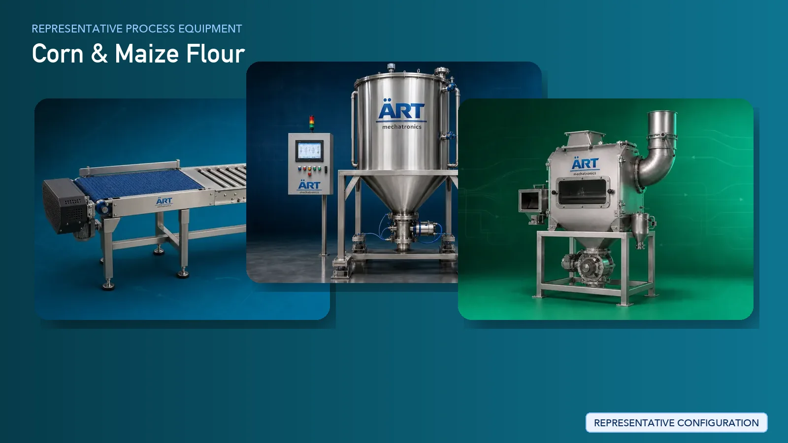 Representative Corn & Maize Flour process equipment by ART Mechatronics