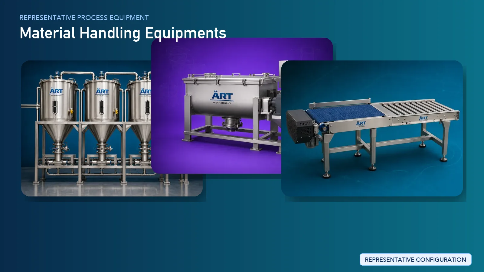 Representative Material Handling Equipments process equipment by ART Mechatronics