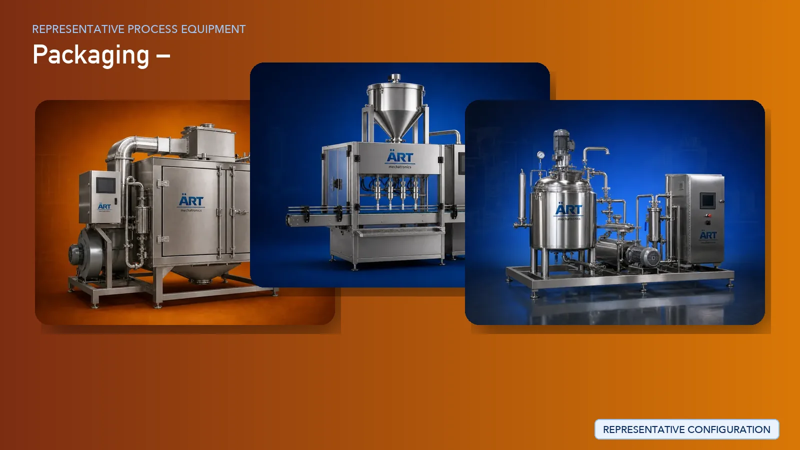 Representative Packaging – process equipment by ART Mechatronics