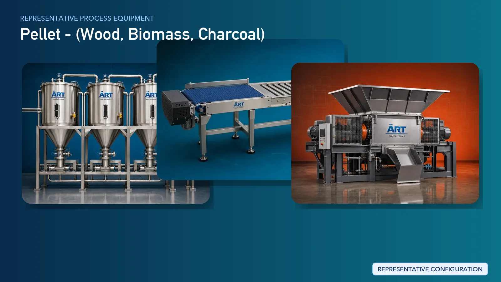 Representative Biomass Processing Plant & Machinery Solutions process equipment by ART Mechatronics