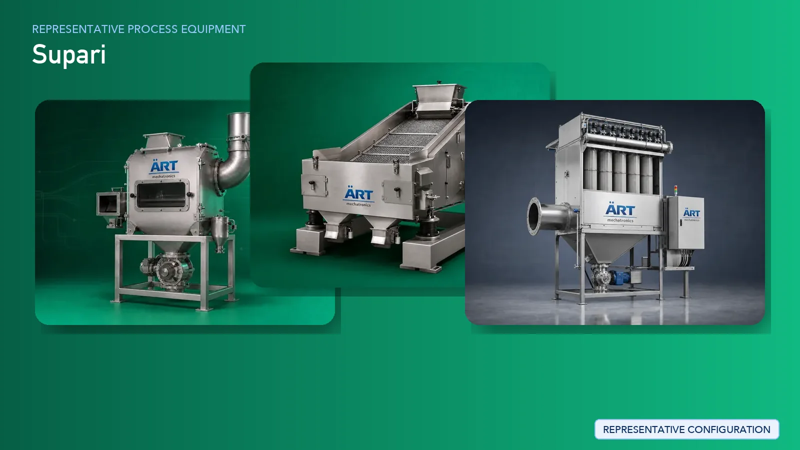 Representative Supari process equipment by ART Mechatronics