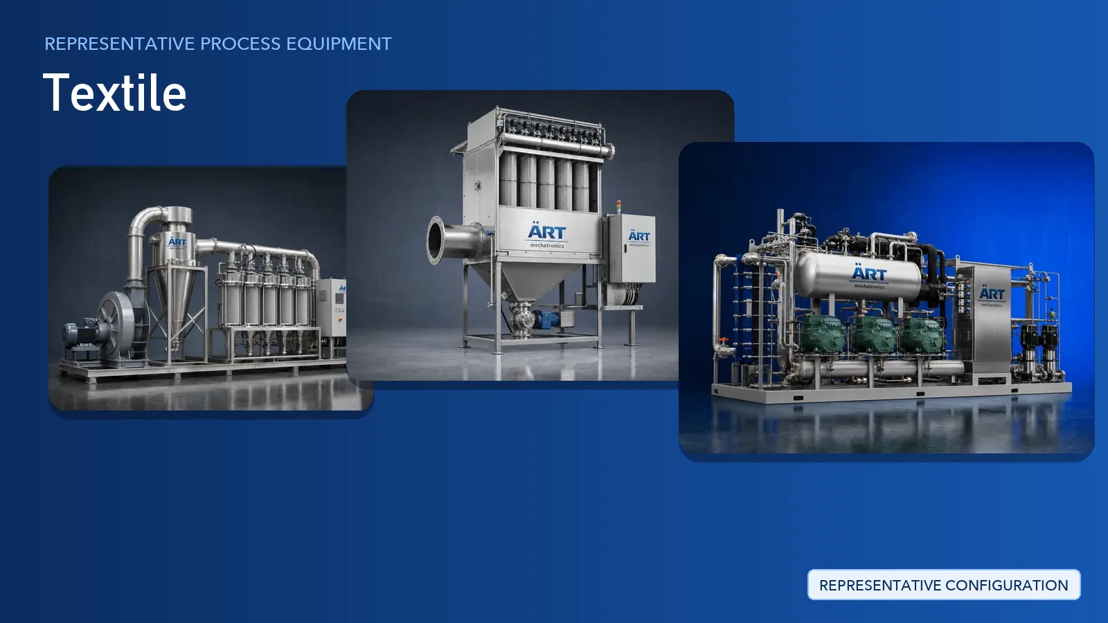Representative Textile process equipment by ART Mechatronics