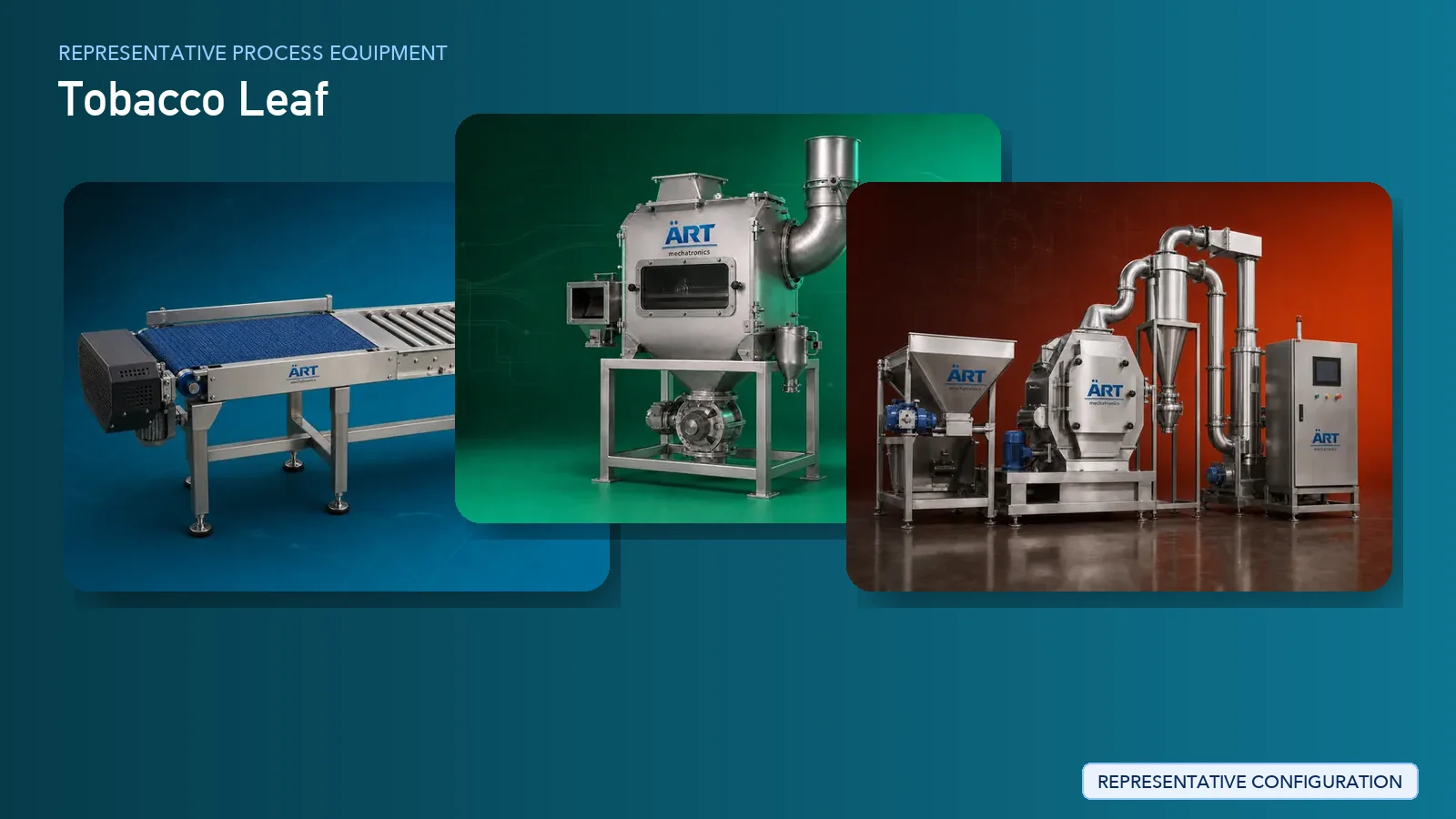 Representative Hookah Processing Plant & Machinery Solutions process equipment by ART Mechatronics