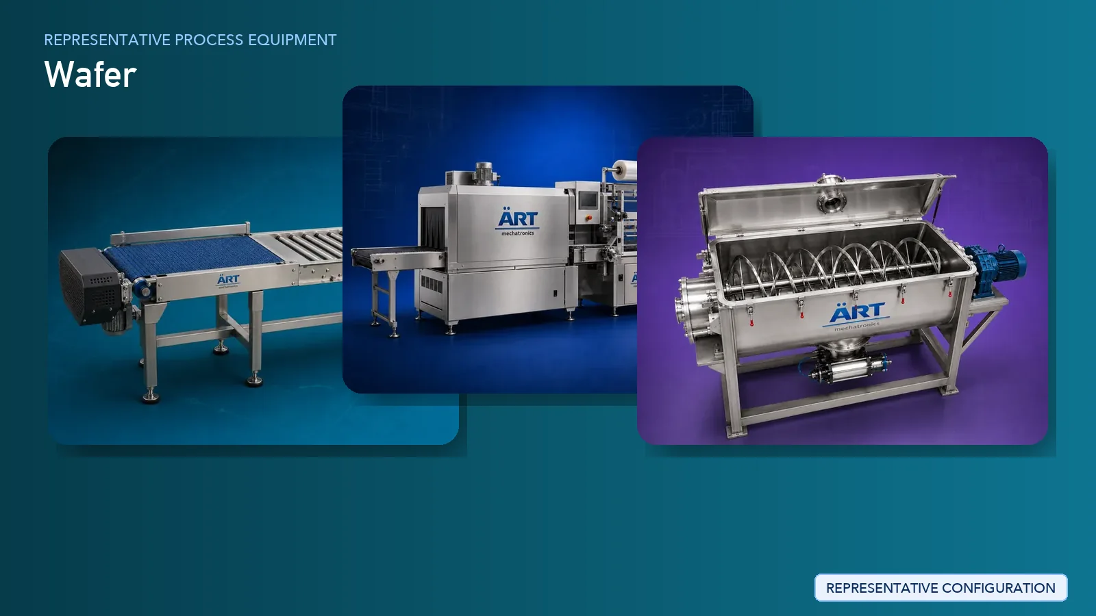 Representative Confectionery Processing Plant & Machinery Solutions process equipment by ART Mechatronics