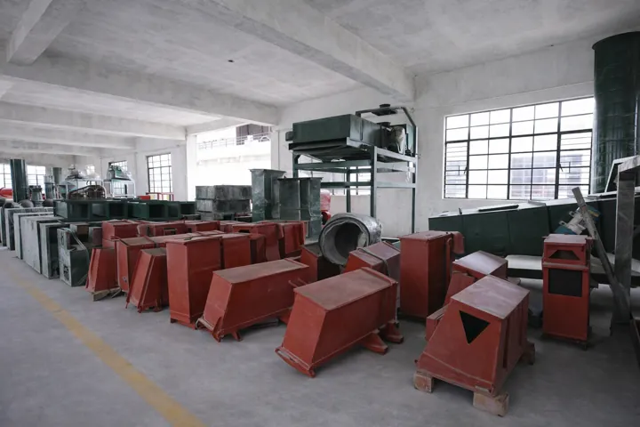 Fan casings and ducting components ready for dispatch
