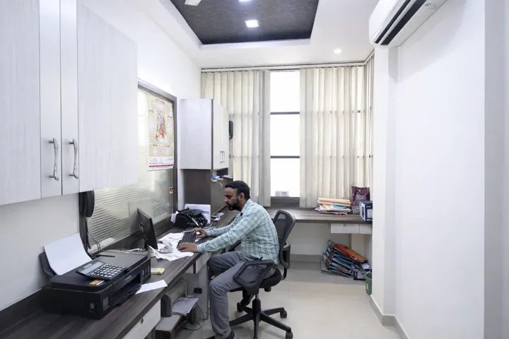 A workstation in use in the office