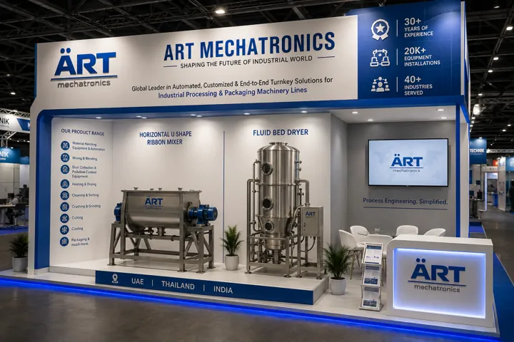 The ART Mechatronics exhibition stand from the aisle