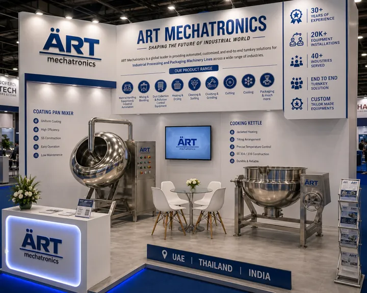 Coating pan mixer and cooking kettle at the ART Mechatronics stand