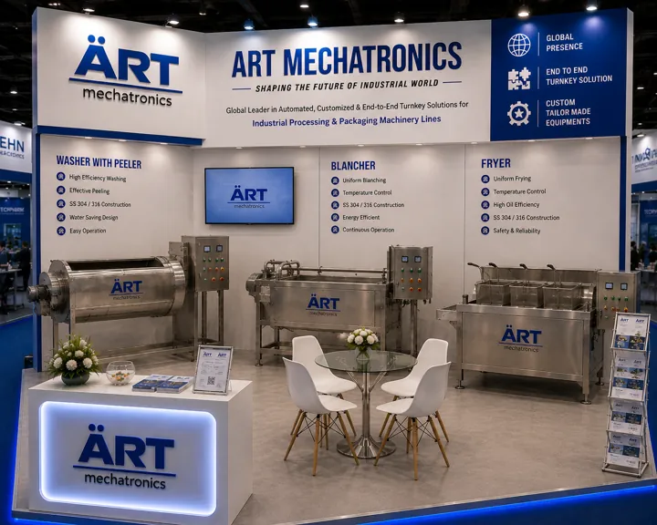 Washer with peeler, blancher and fryer at the ART Mechatronics stand