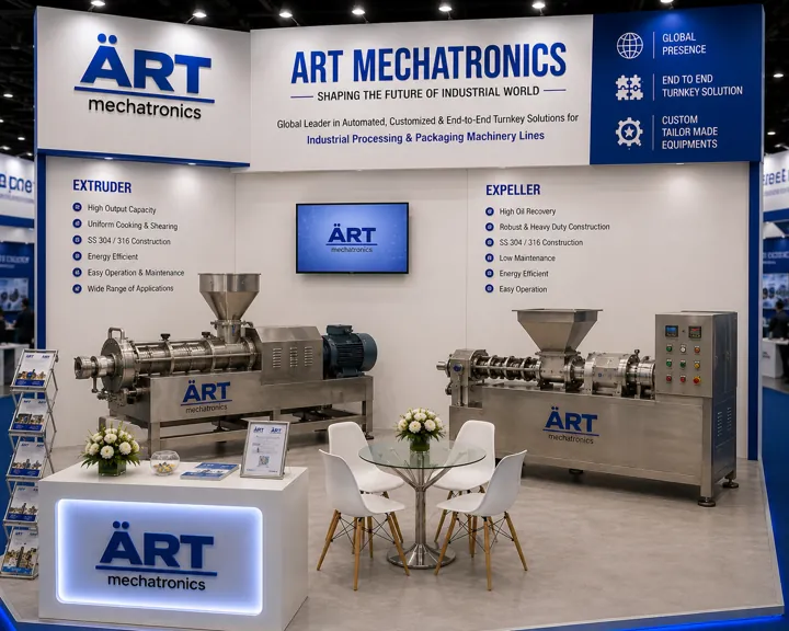 Extruder and expeller at the ART Mechatronics stand