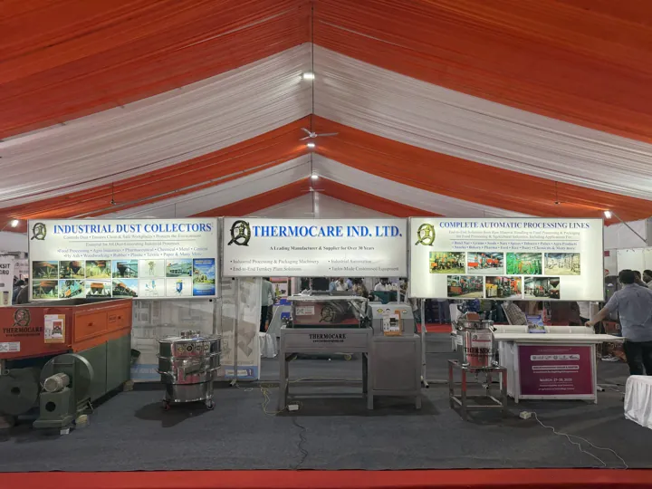 The Thermocare exhibition stand with machines on display