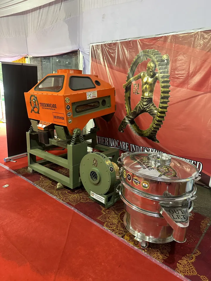 Machines displayed at the exhibition stand