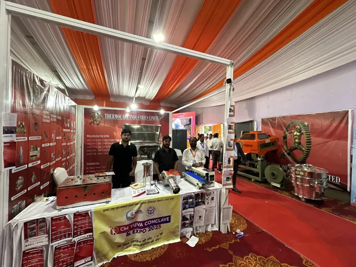 The team at the stand, CM Yuva Conclave & Expo