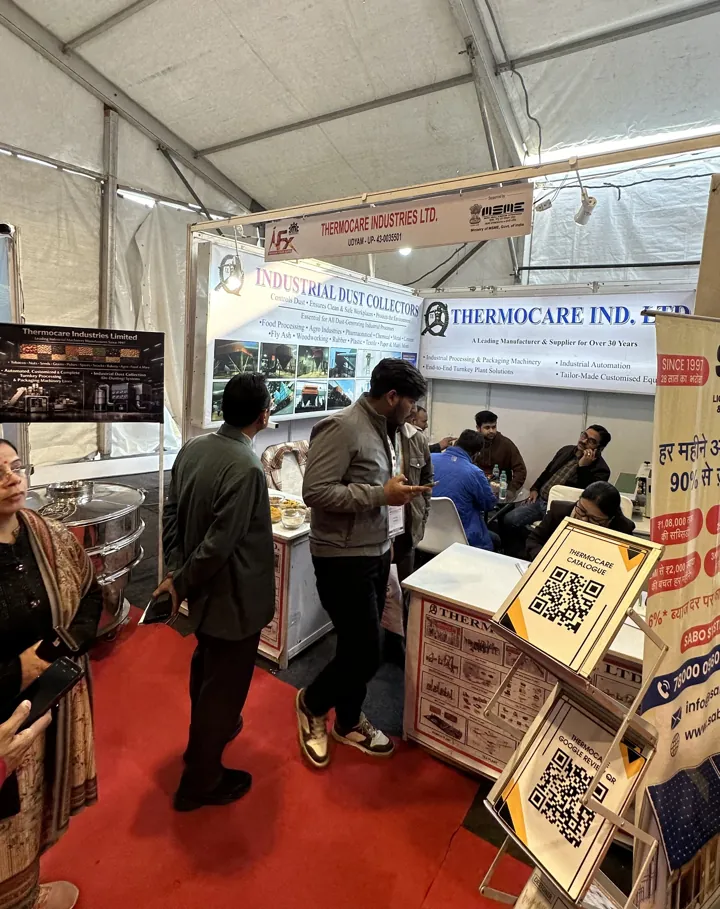 Visitors at the exhibition stand